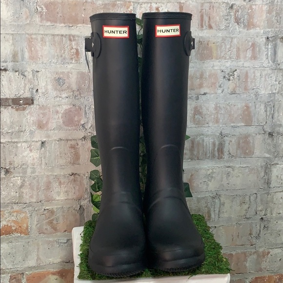 NIB Womens Hunter Boot Original Tall Matte Black - Picture 4 of 6